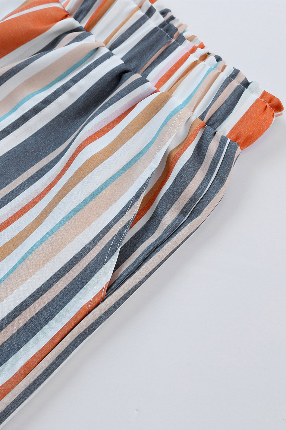 Striped Paperbag Waist Shorts