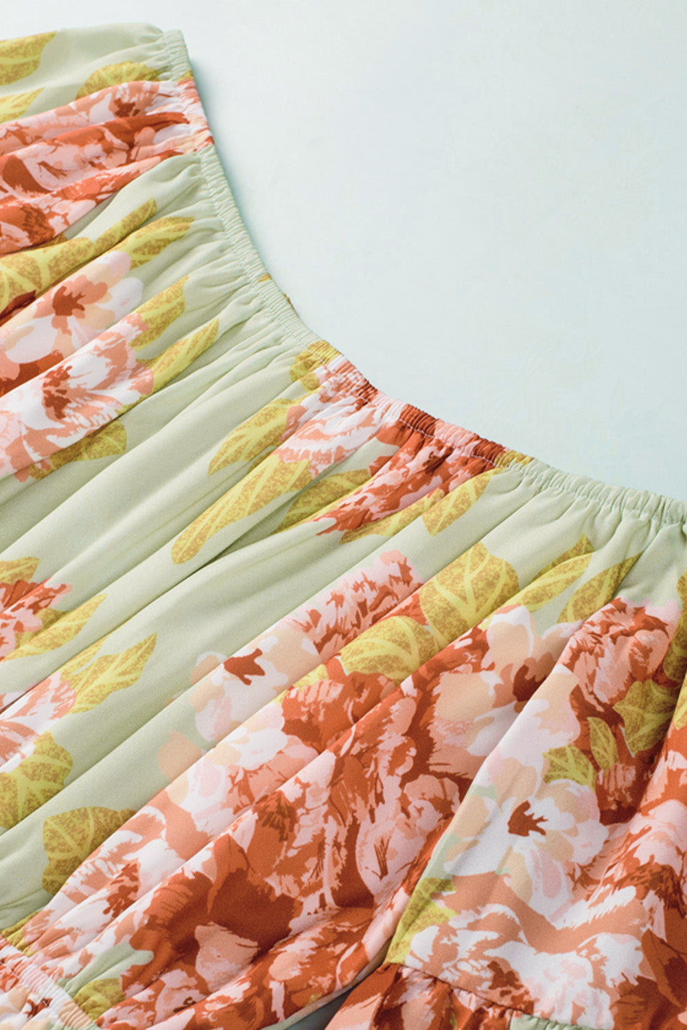 Floral Off-Shoulder Tassel Tie Romper