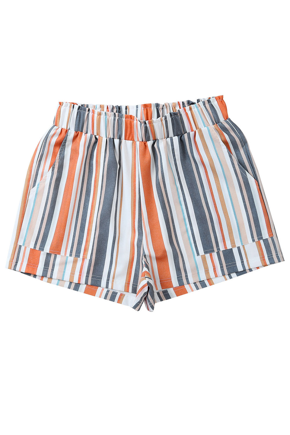 Striped Paperbag Waist Shorts
