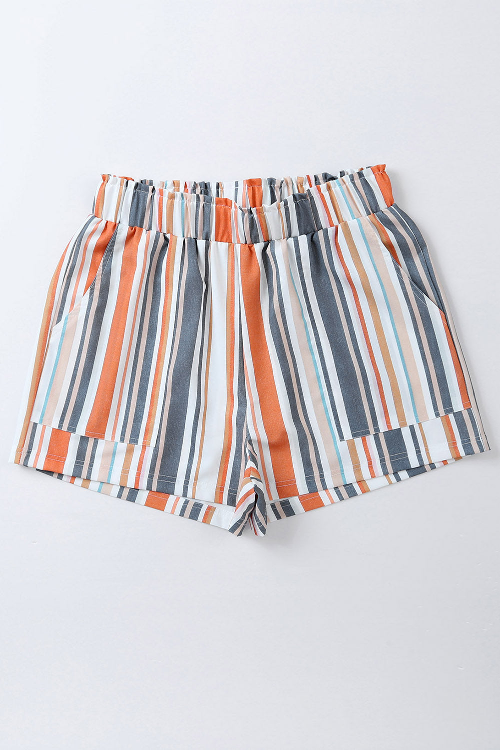 Striped Paperbag Waist Shorts
